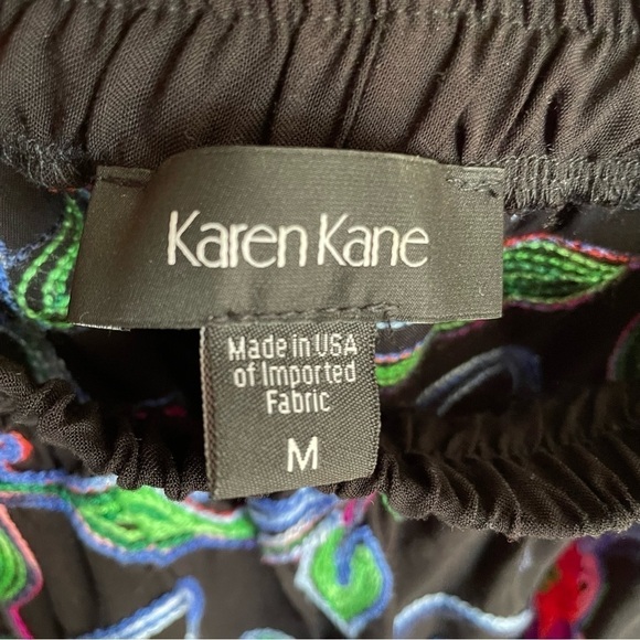 KAREN KANE OFF SHOULDER FLORAL EMBROIDERED MULTI COLOR TOP SIZE M - Picture 2 of 7